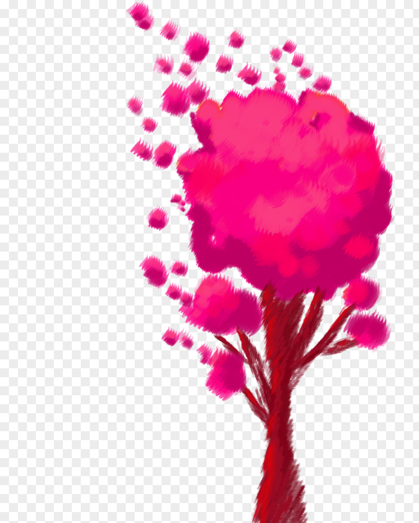 Cotton Candy Cut Flowers Magenta Pink Floral Design PNG