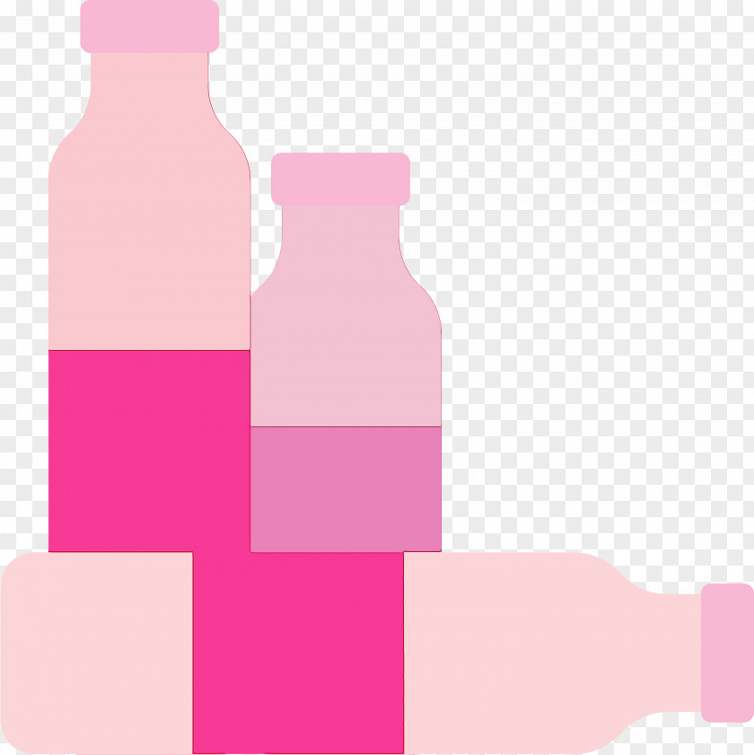 Glass Bottle Pink M Font PNG