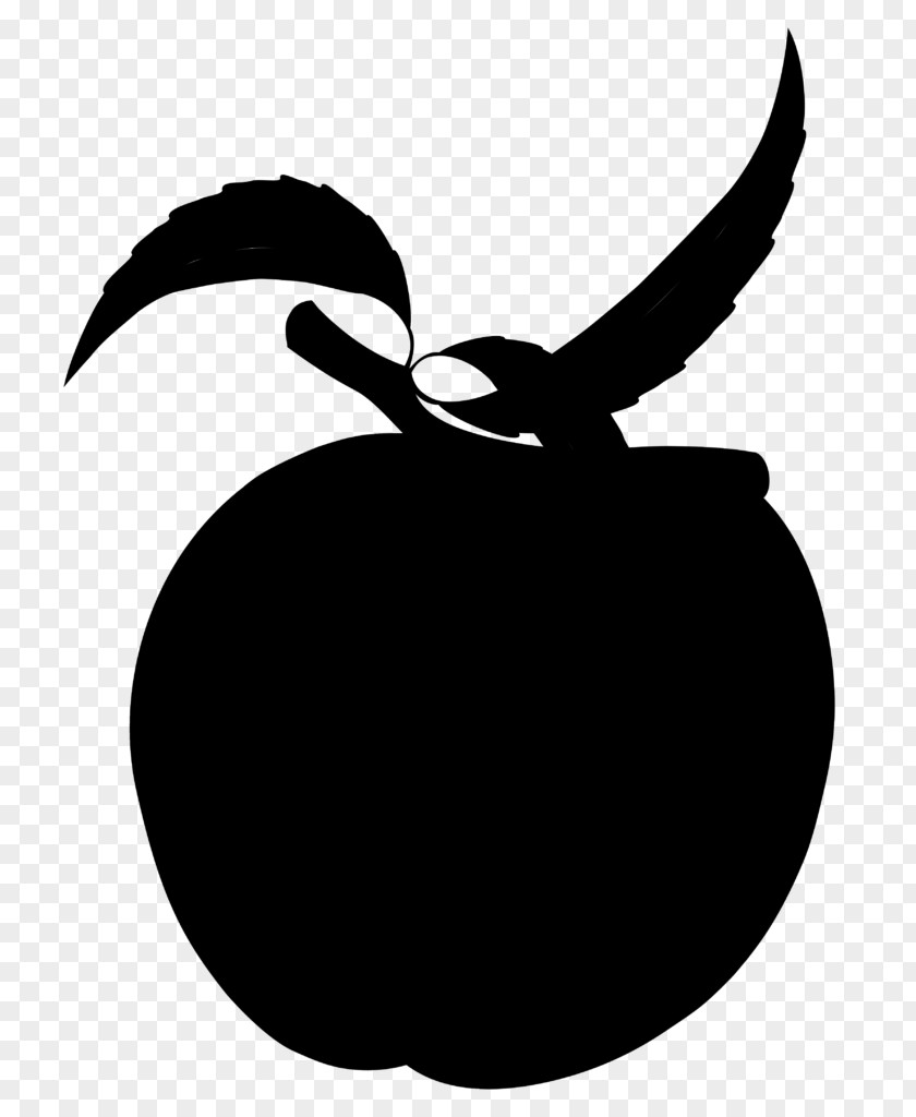 M Leaf Fruit Clip Art Black & White PNG