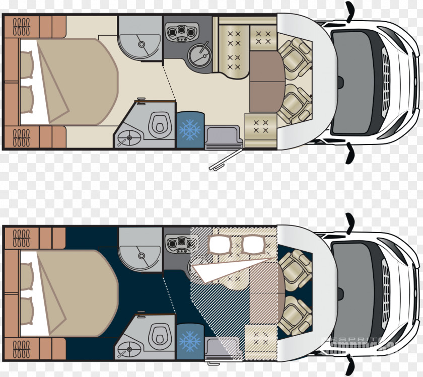 Bed Campervans Fleurette Camping-cars Floor Plan Vehicle PNG