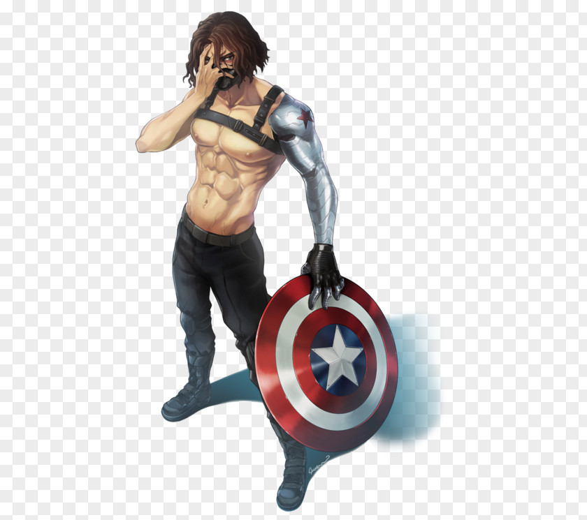 Captain America Bucky Barnes Fan Art PNG