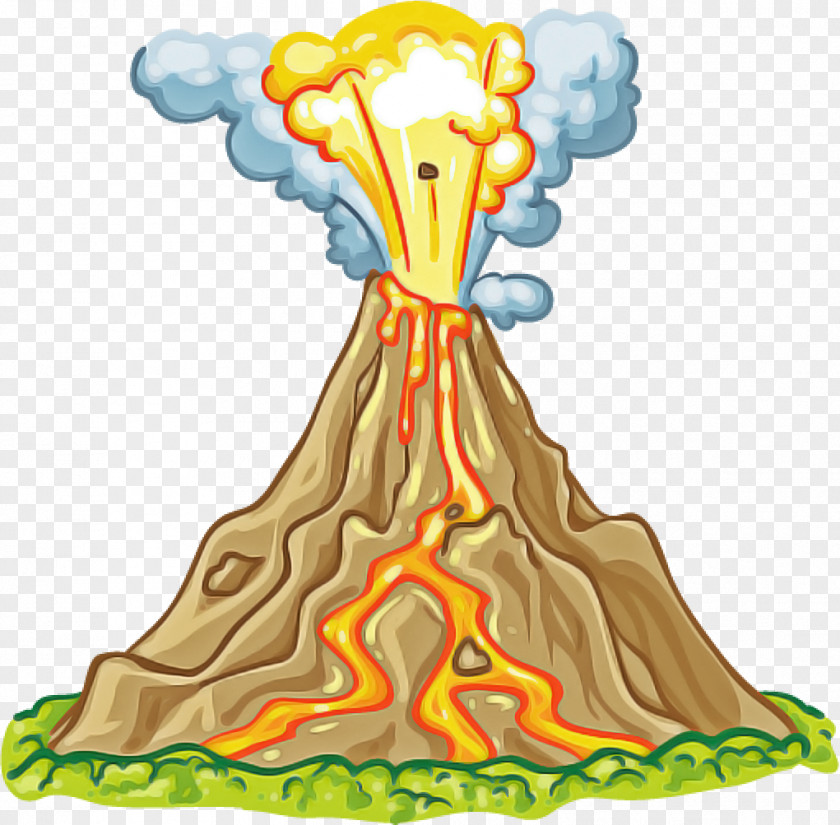 Cartoon Volcano PNG