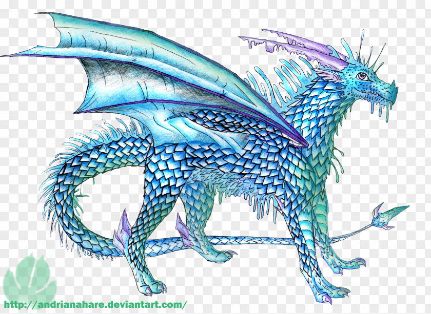 Dragon Drawing Ice Art Feather PNG