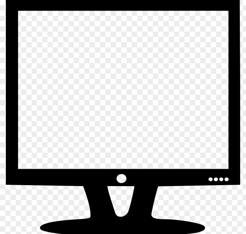 Monitor Cliparts Computer Black And White Clip Art PNG