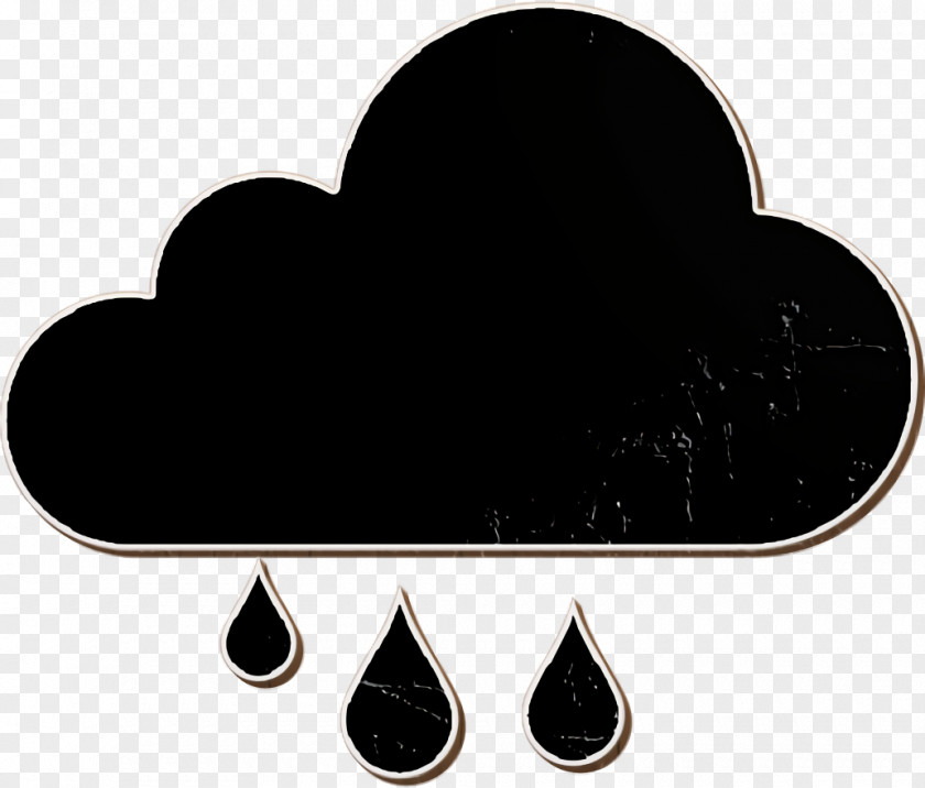 Weather Icon Cloud With Drops Of Water Rain PNG