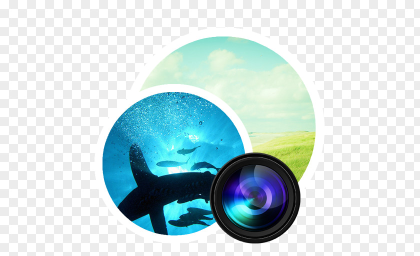 App Photodupicator Aqua Circle PNG