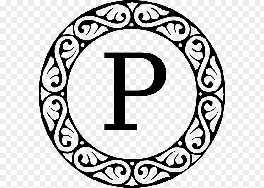 Letter P Monogram Clip Art PNG