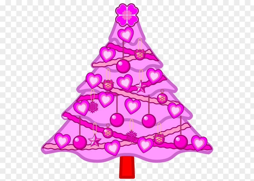 Christmas Tree Santa Claus Ornament Card PNG