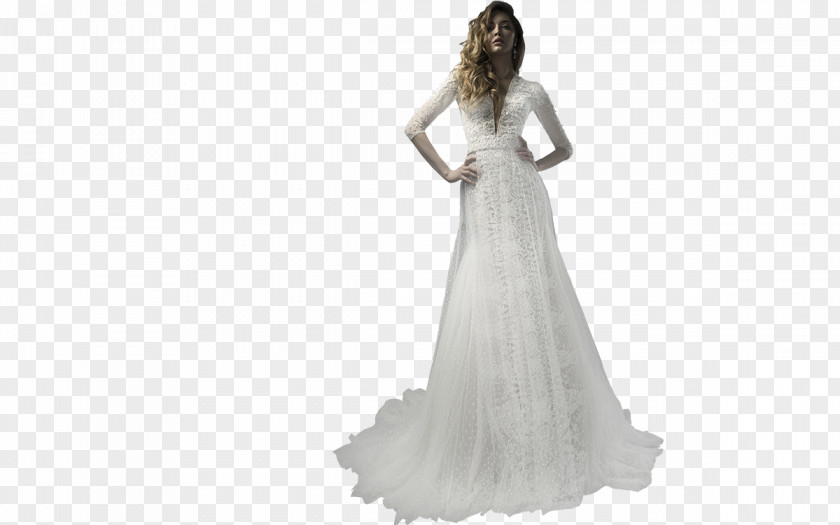 Dress Wedding Shoulder Party Gown PNG