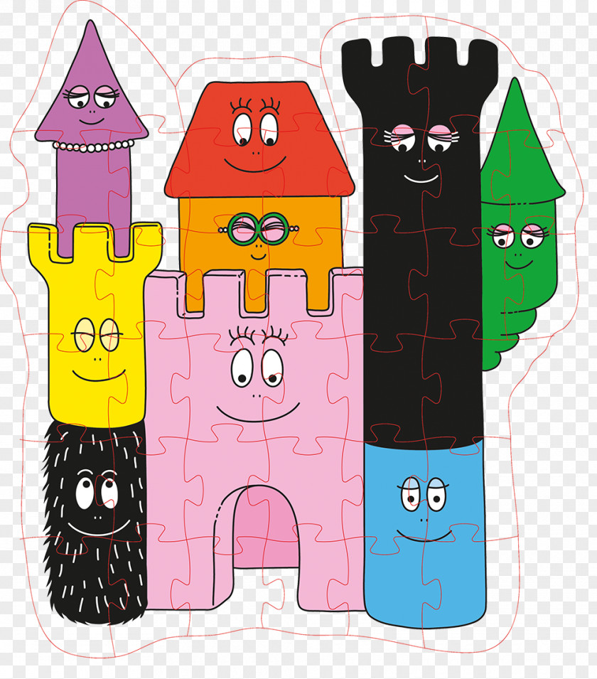 Toy Jigsaw Puzzles Dujardin Puzzle Enfant Barbapapa 36 Pieces Barbo Toys Shaped PNG