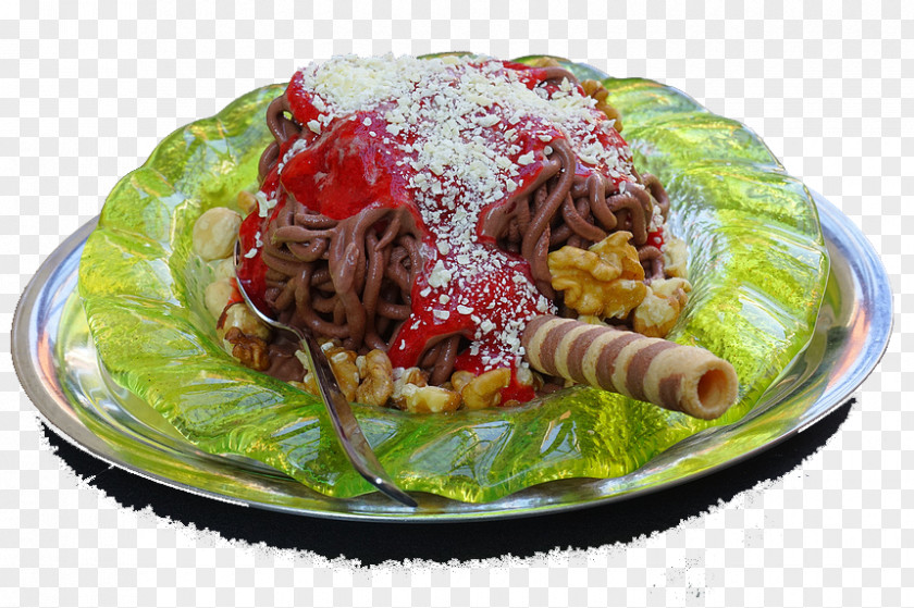 Chocolate Topping Vegetables Ice Cream Vegetarian Cuisine Spaghettieis Asian PNG