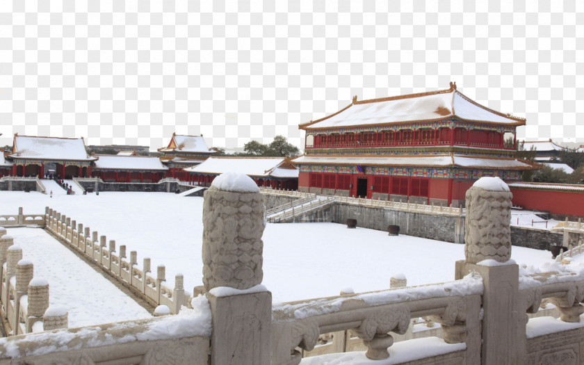 Forbidden City Snow National Palace Museum Architecture Building PNG