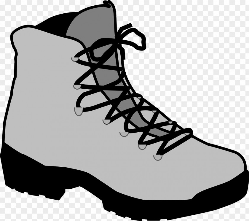 Gray Mountain Boots Hiking Boot Shoe Clip Art PNG