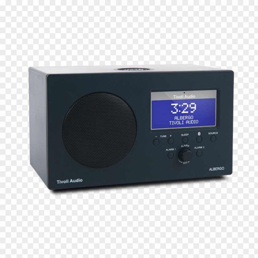 Radio DAB+ Alarm Clock Tivoli Audio Albergo+ AUX, Bluetooth, DAB+, FM Graphite PAL PNG