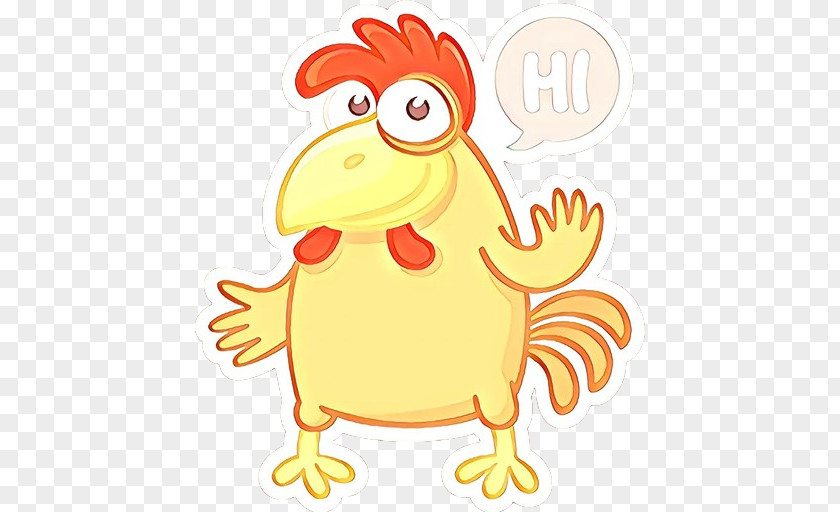 Sticker Beak Cartoon Chicken Rooster Clip Art Bird PNG