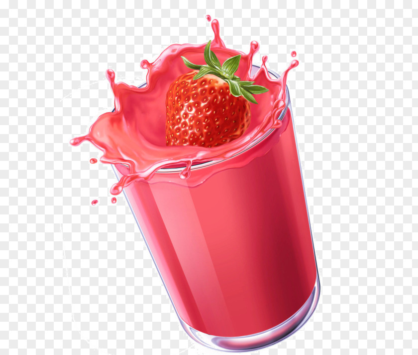 Strawberry Juice Cocktail Garnish Orange PNG