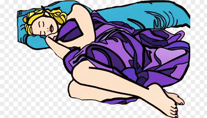 Modern Woman Wearing A Dress To Sleep Clip Art PNG