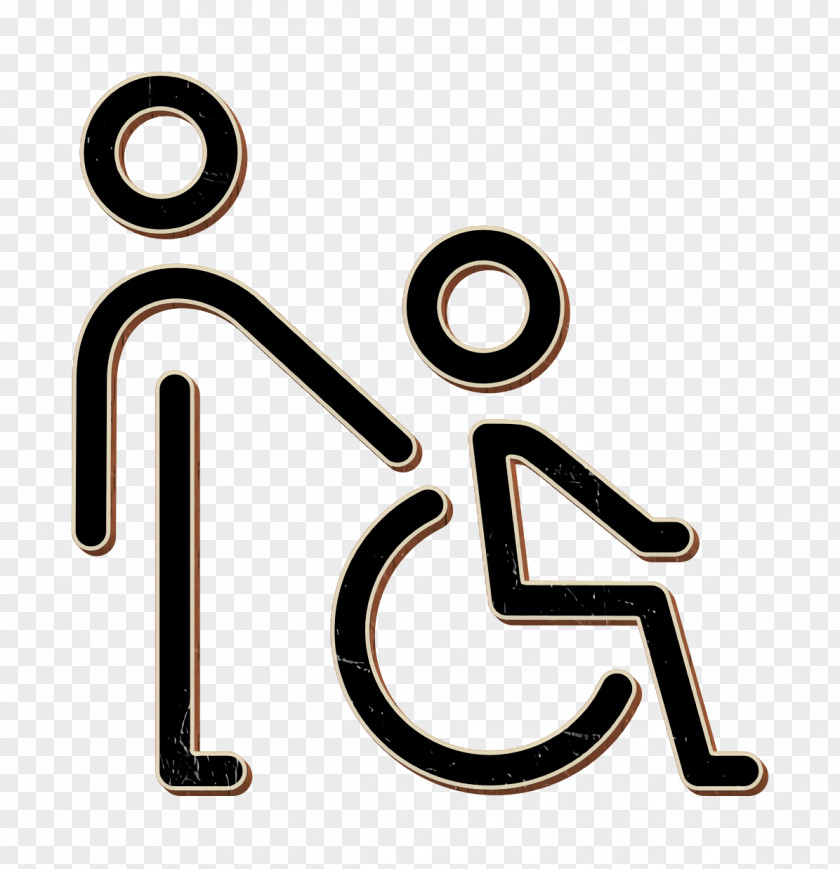 Human Life Icon Taking Care Of Disabled People Wheelchair PNG