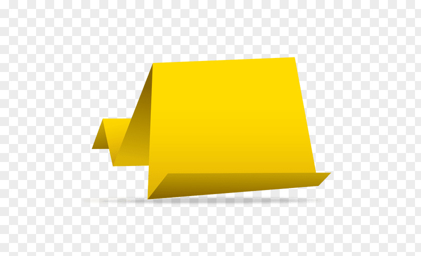 Origami Style Border Paper Yellow Clip Art PNG