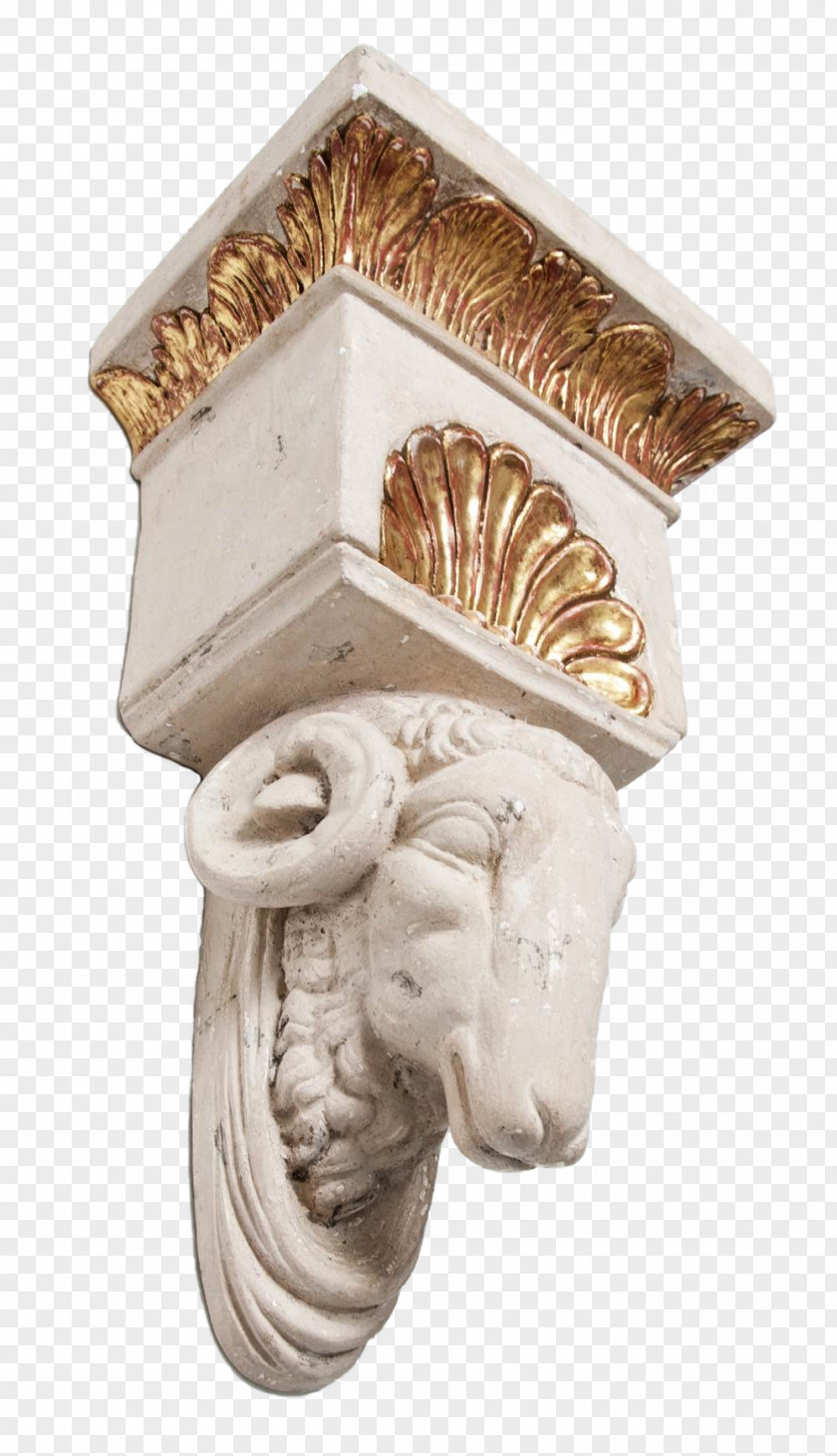 Watercolor Goat Stone Carving Classical Sculpture Classicism PNG