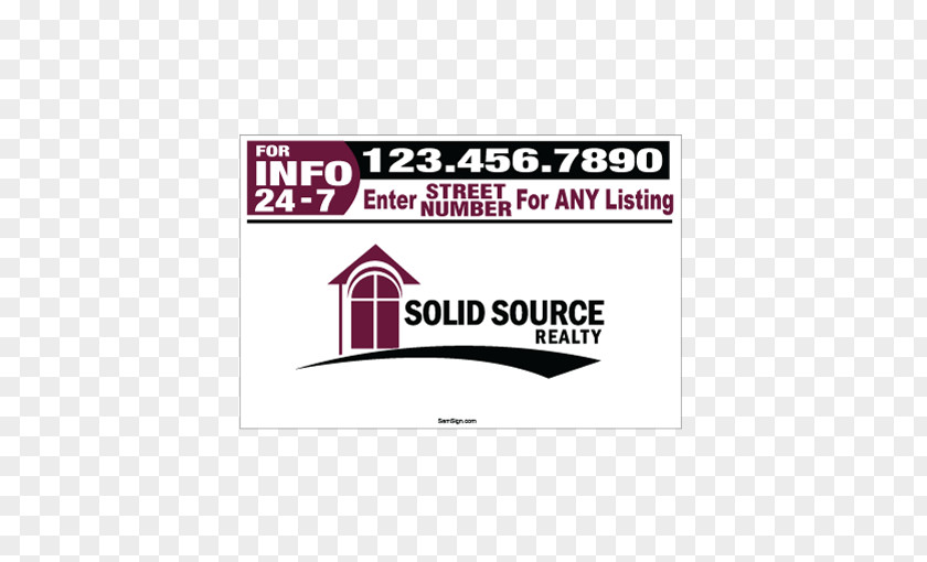 Directional Sign Real Estate SOLID SOURCE REALTY INC: PRECIOUS WATERS Sam's Signs PNG