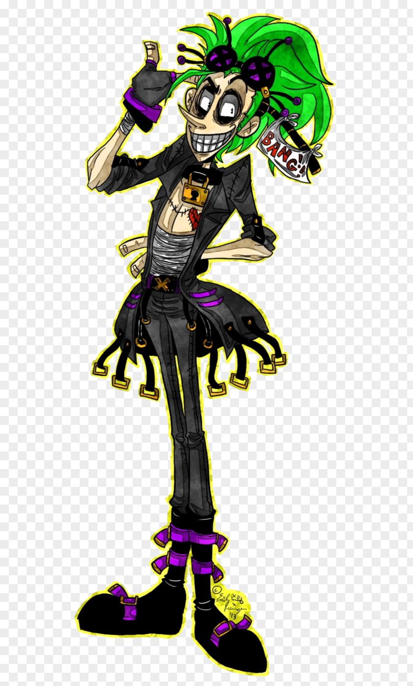 Joker Costume Design Legendary Creature Fiction PNG