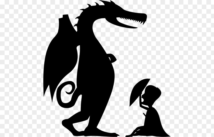 St George Drawing Vector Graphics Silhouette Dragon Clip Art Illustration PNG
