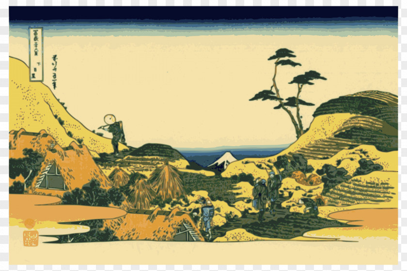 1849)Mt Fuji The Great Wave Off Kanagawa Thirty-six Views Of Mount Fine Wind, Clear Morning Hokusai: (1760 PNG