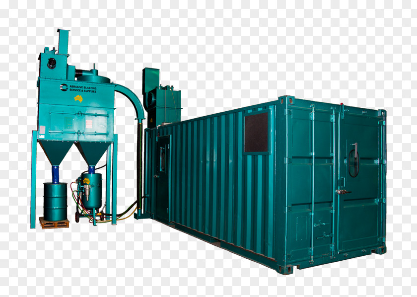 Container Abrasive Blasting Machine Sand Surface Finishing Intermodal PNG