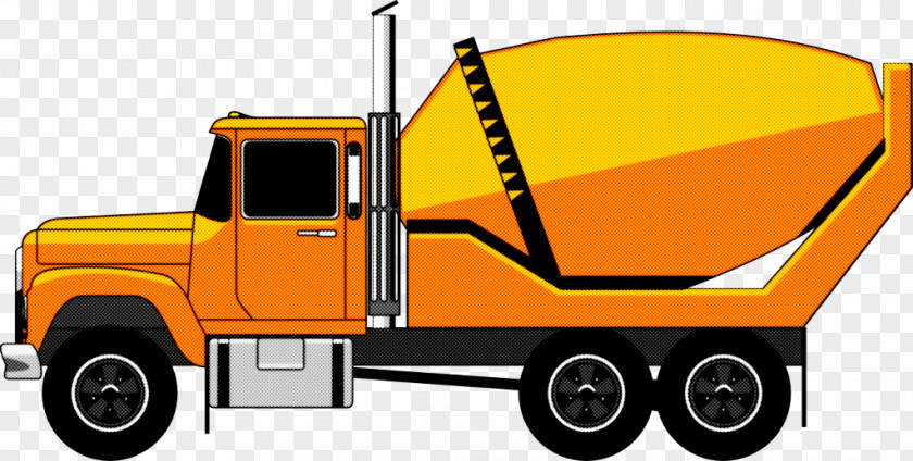 Land Vehicle Transport Concrete Mixer Truck PNG