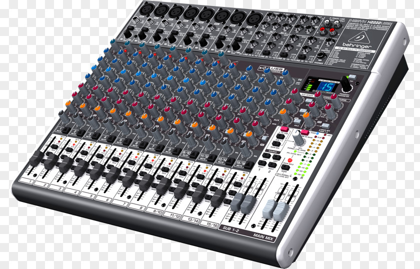 Microphone Audio Mixers Behringer Xenyx X2442USB X2222USB PNG
