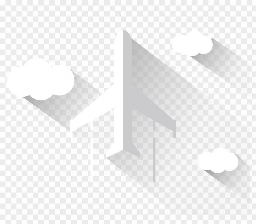 Vector White Plane Cloud Triangle Pattern PNG