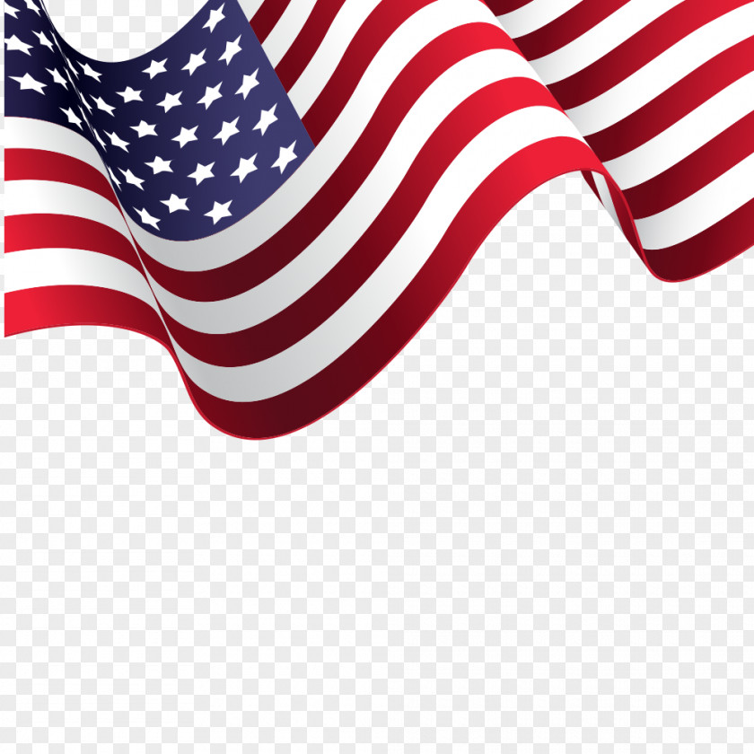 American Flag Vector Material PNG