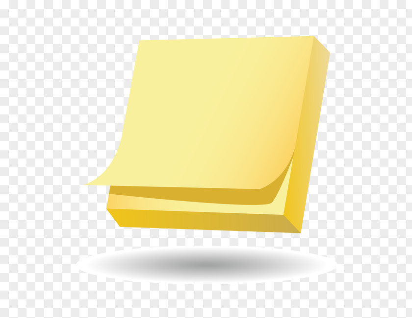 Cartoon Paper Notes Yellow Angle PNG