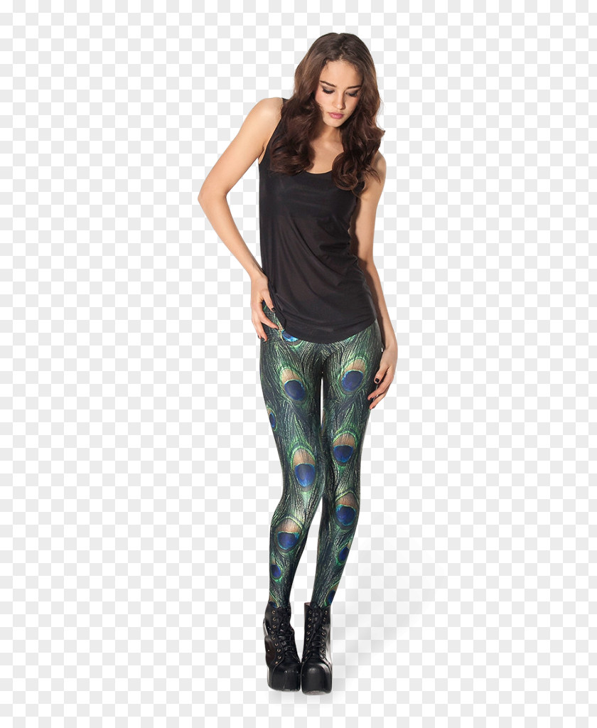 Peacock Leggings Yoga Pants Capri Clothing Fashion PNG