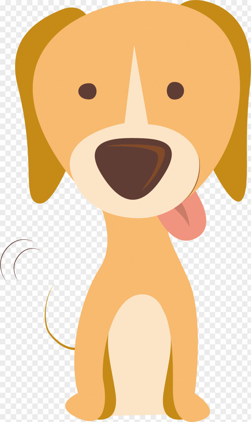 Vector Cute Brown Puppy Dog Illustration PNG
