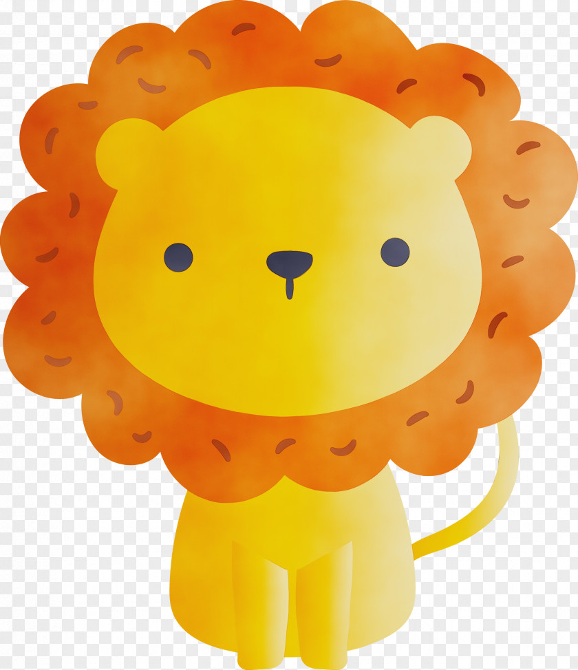Yellow Cartoon Smile Lion PNG