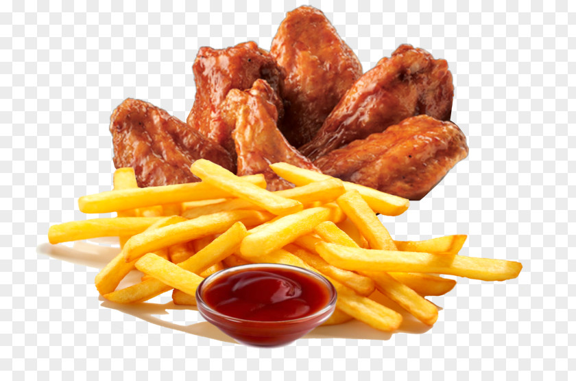 Buffalo Wings French Fries Chicken And Chips Fried Fast Food Fingers PNG