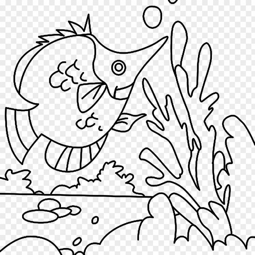 Coloring Book Siamese Fighting Fish PNG
