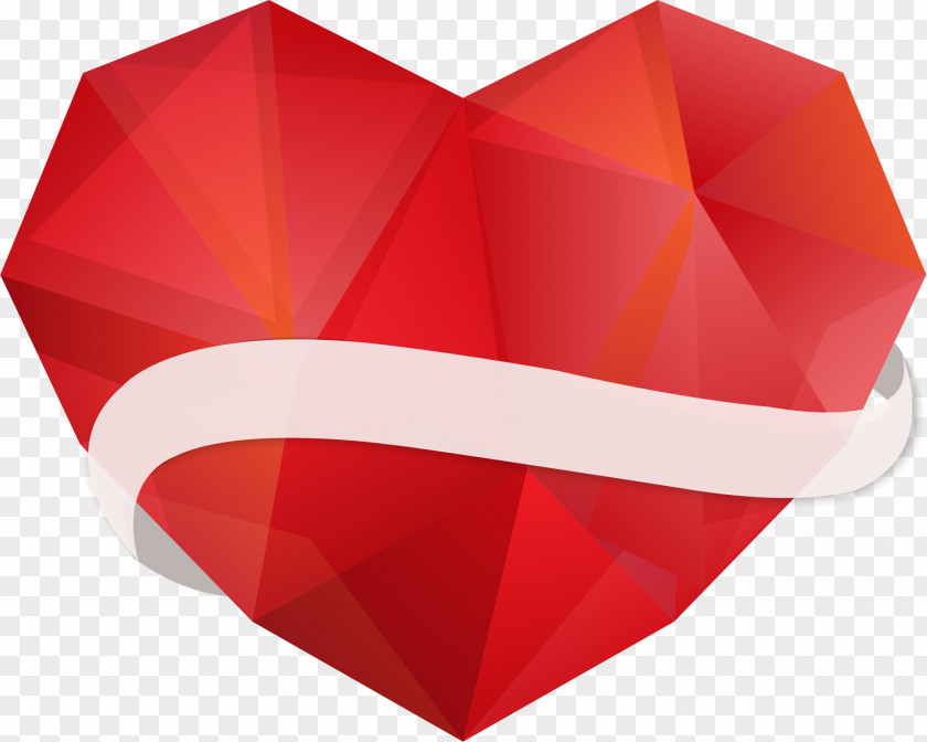 Cartoon Edge Love Ribbon Icon PNG