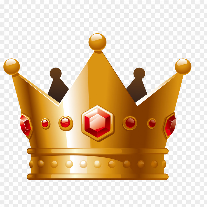 Gold Inlaid Diamond Noble Crown Clip Art PNG
