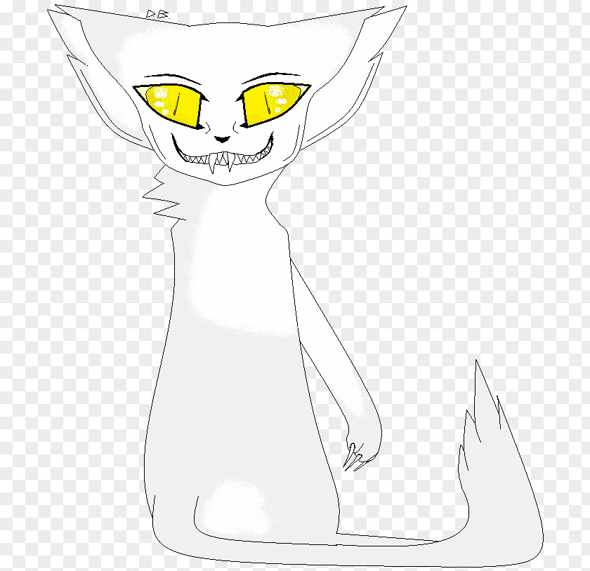 Kitten Whiskers Cat Line Art PNG