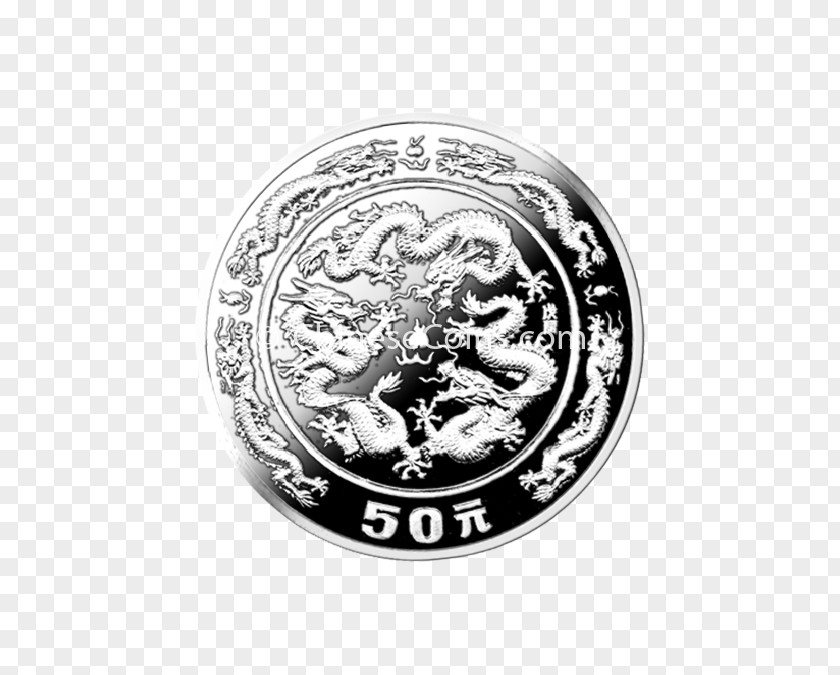 Silver Coin Circle Font PNG