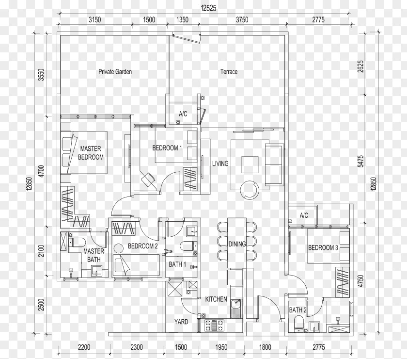 Floor Plan Geo Bukit Rimau Technical Drawing PNG