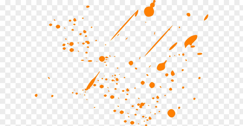 Orange Splash Paint Color Clip Art PNG