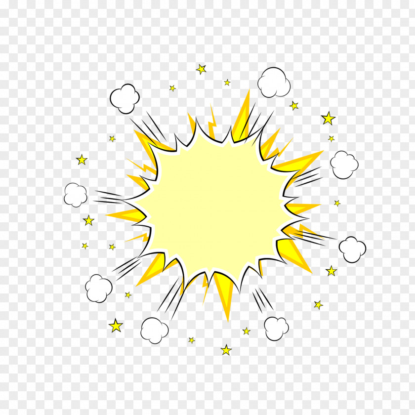 Yellow Explosion Effect Map Graphic Design PNG