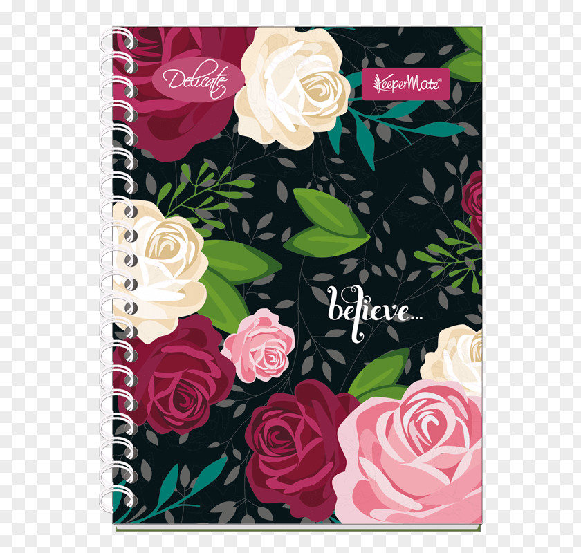 Notebook Garden Roses Hardcover Textile PNG