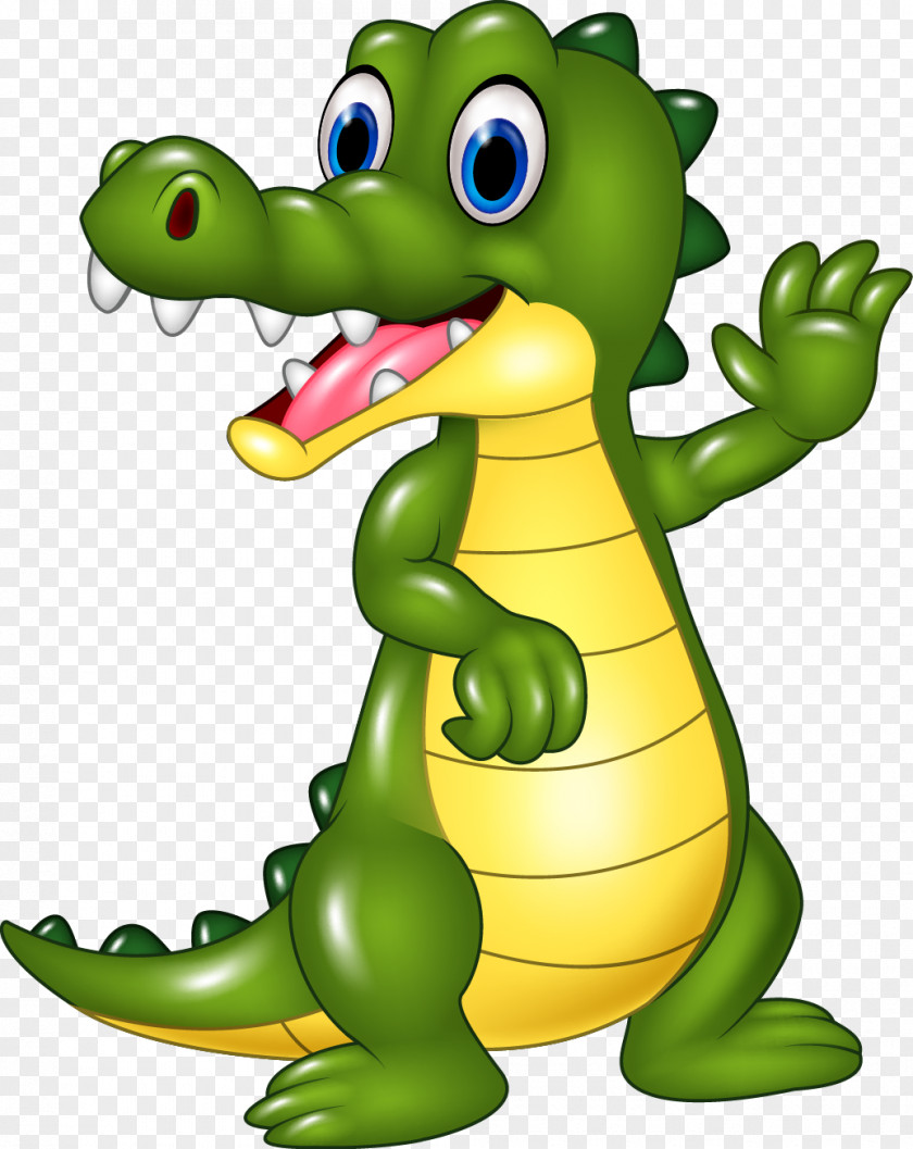 Vector Crocodile Alligator Cartoon Illustration PNG