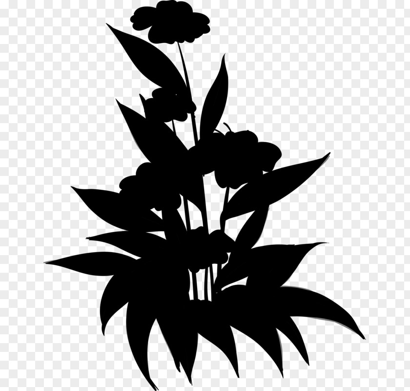 Clip Art Flower Plant Stem Leaf Silhouette PNG