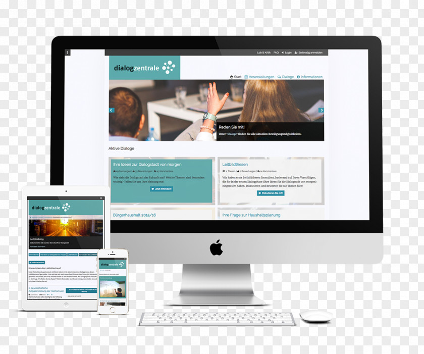 Dialogue Responsive Web Design Computer Monitors Re-design Development PNG